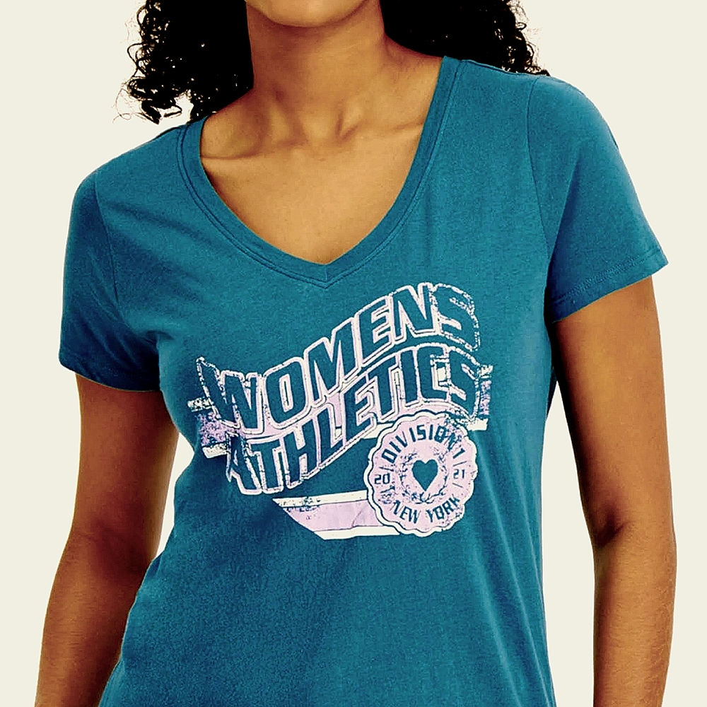 Style and co. Womens Athletic Graphic T-shirt, NEW